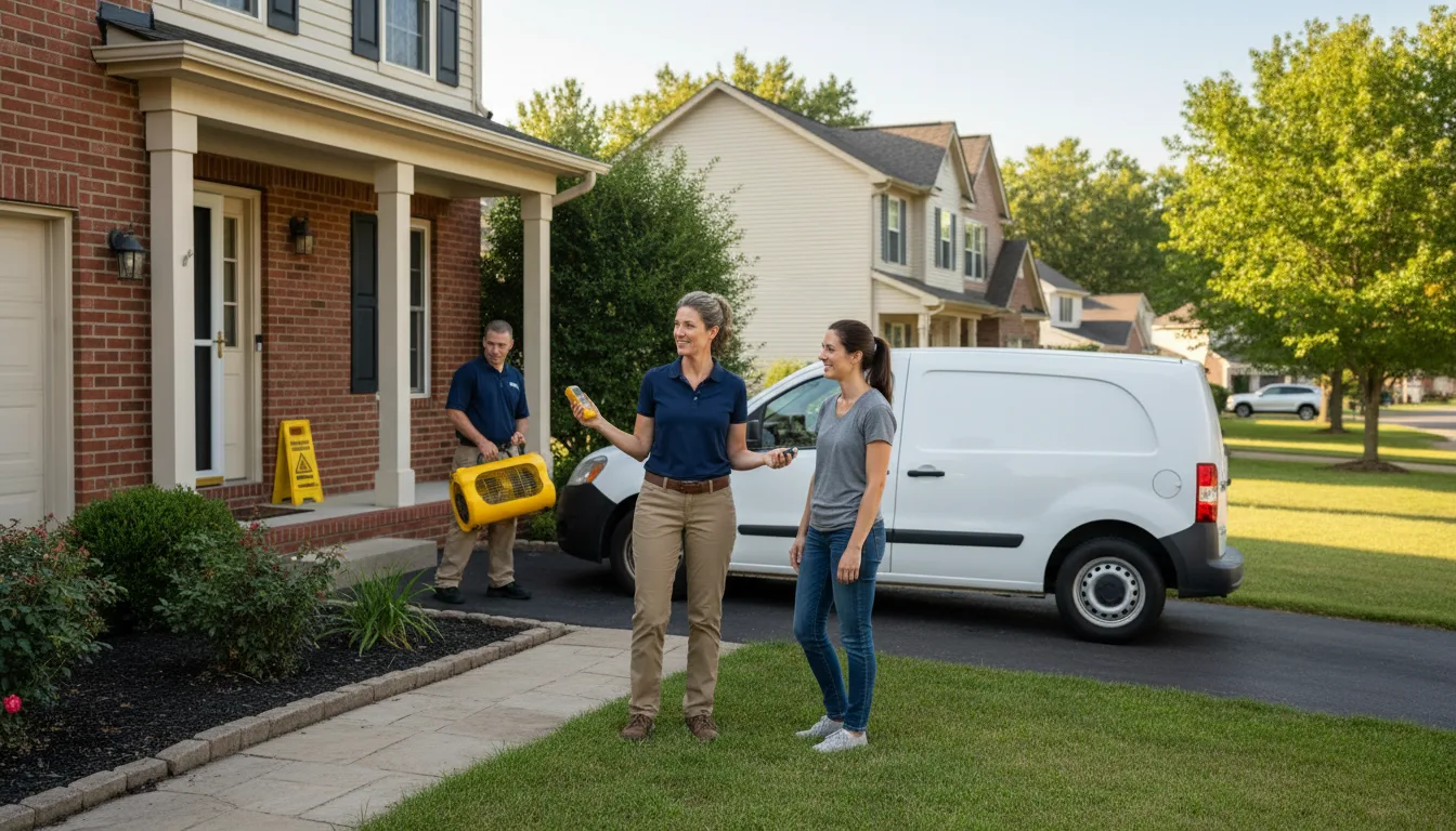 Residential water damage restoration in Mount Pleasant, PA